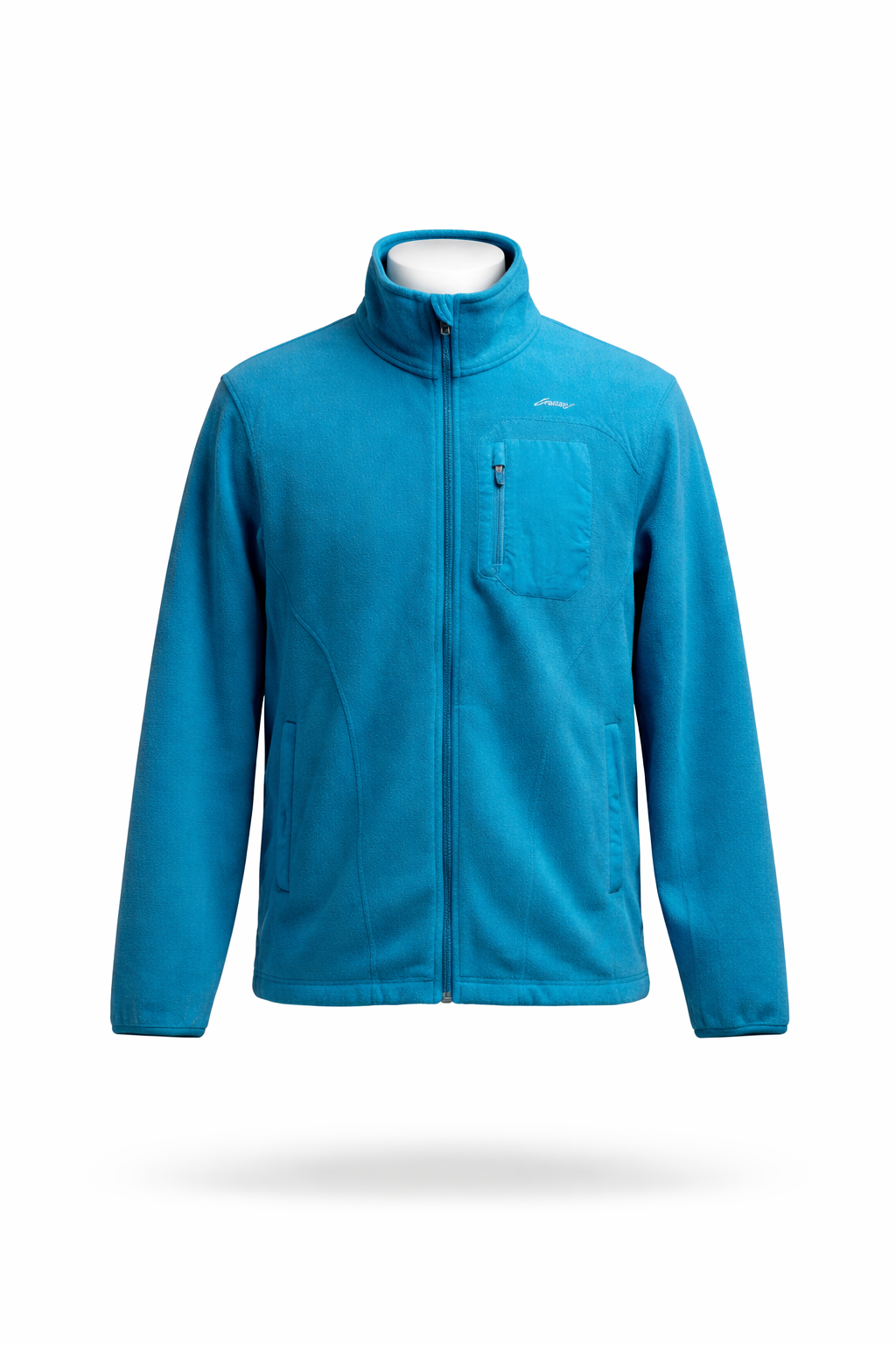 Gomax Men's Vibrant Blue Full-Zip Polar Fleece Jacket