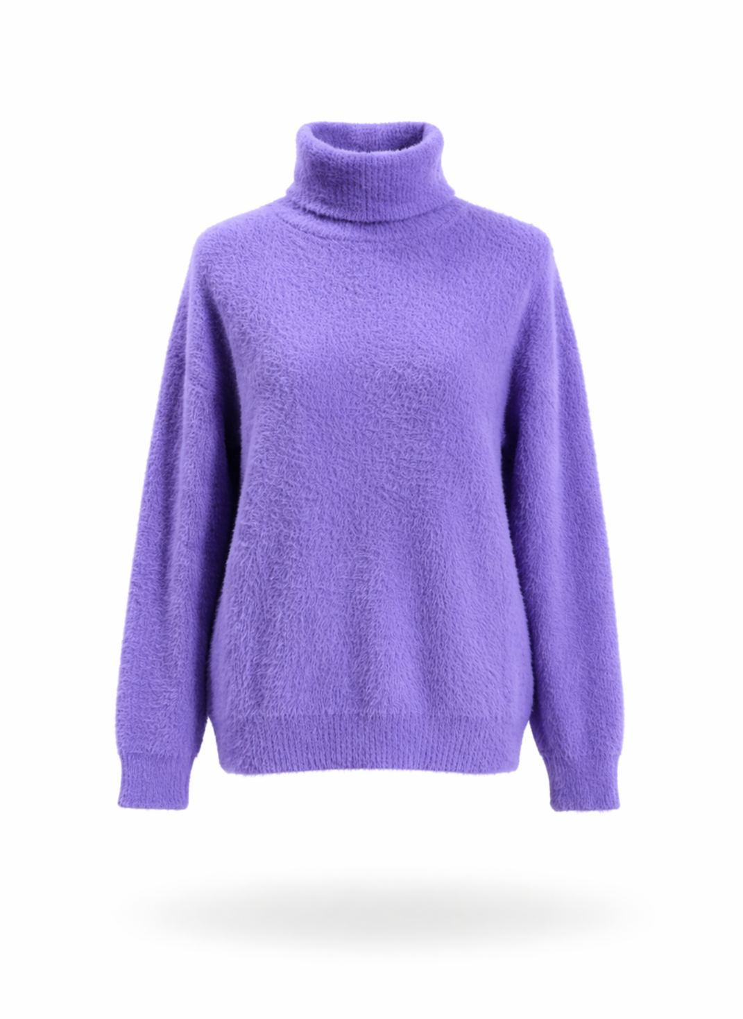 Lavender Bliss Fuzzy Turtleneck Sweater