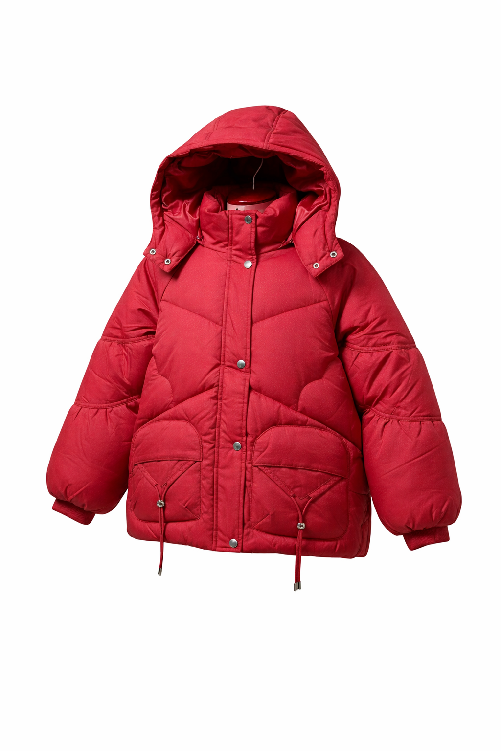 Crimson Comfort Hooded Quilted Puffer Jacket