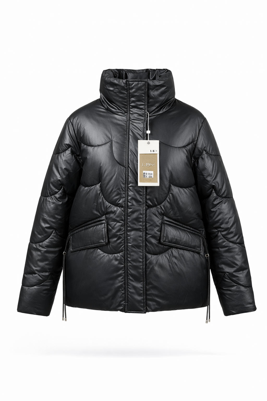 LBY Women Wave-Quilt High-Neck Puffer Jacket