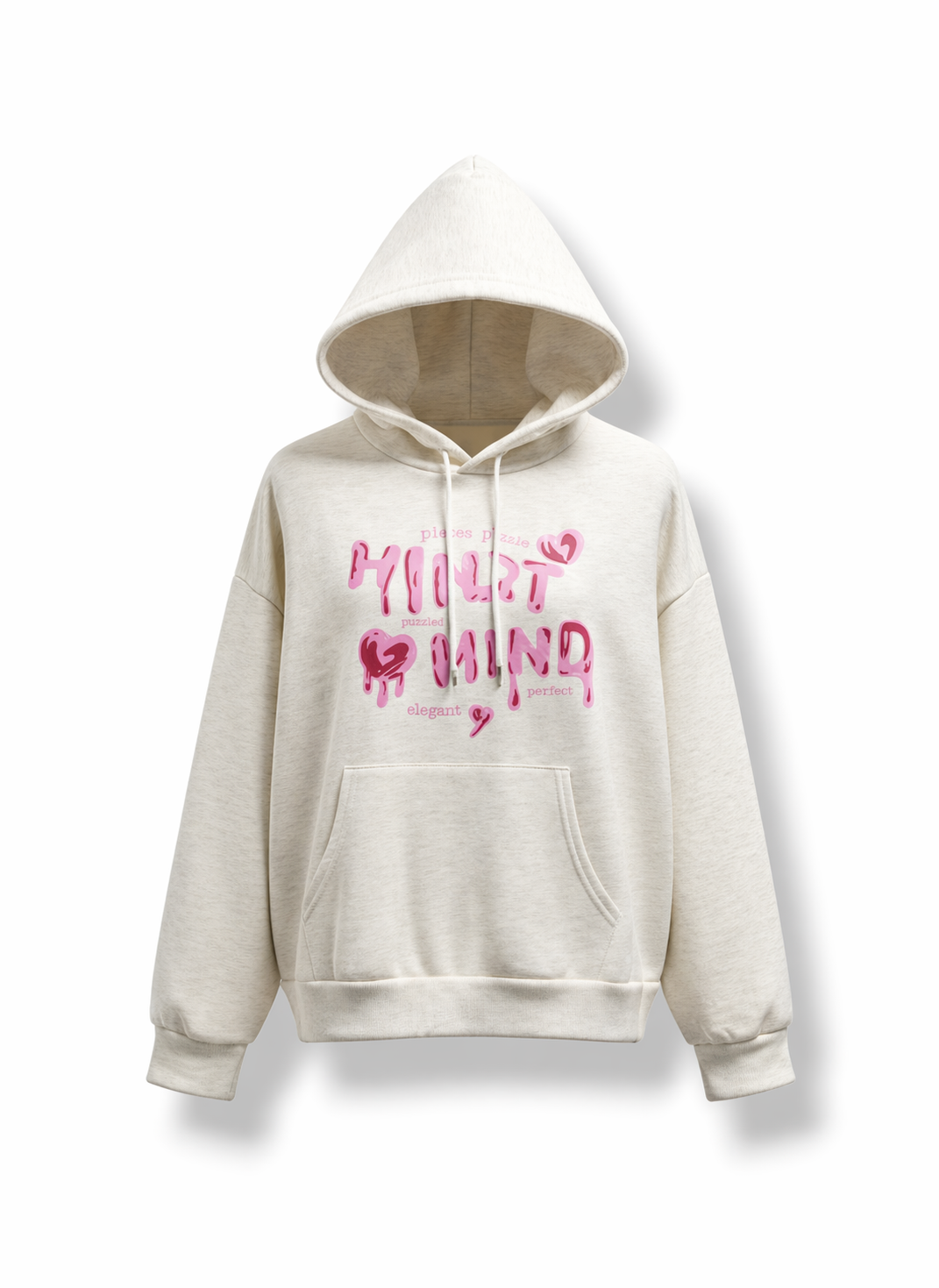 Heart & Mind Dripping Graphic Oversized Hoodie