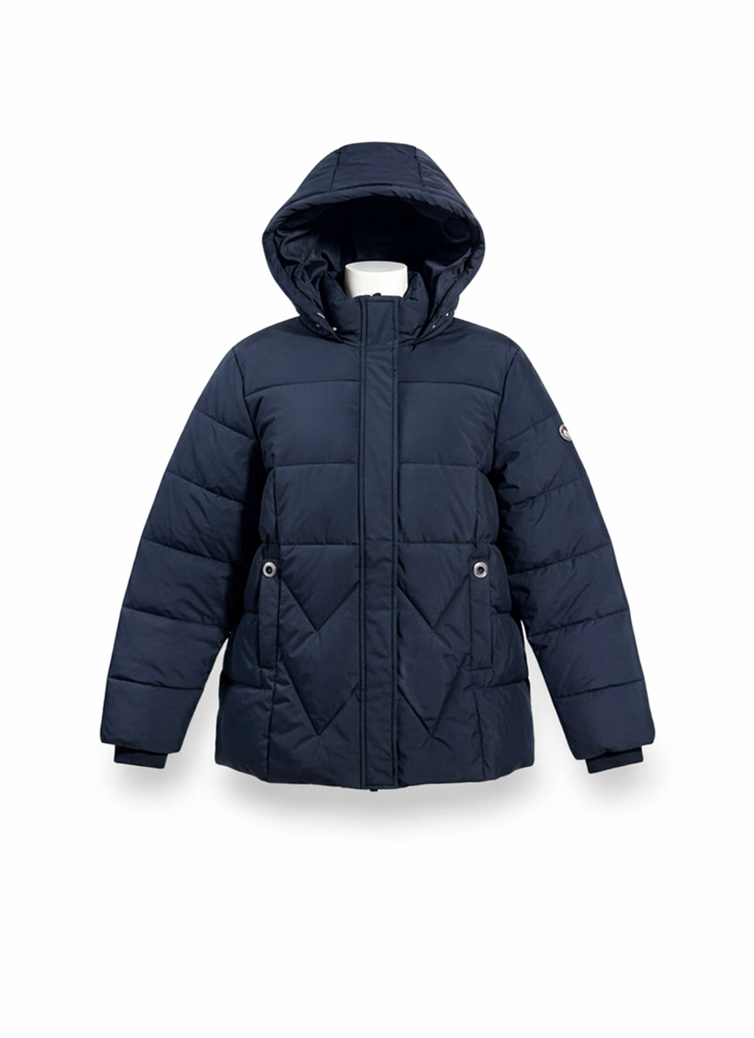 Midnight Navy Arctic Quilted Puffer Jacket with Hood
