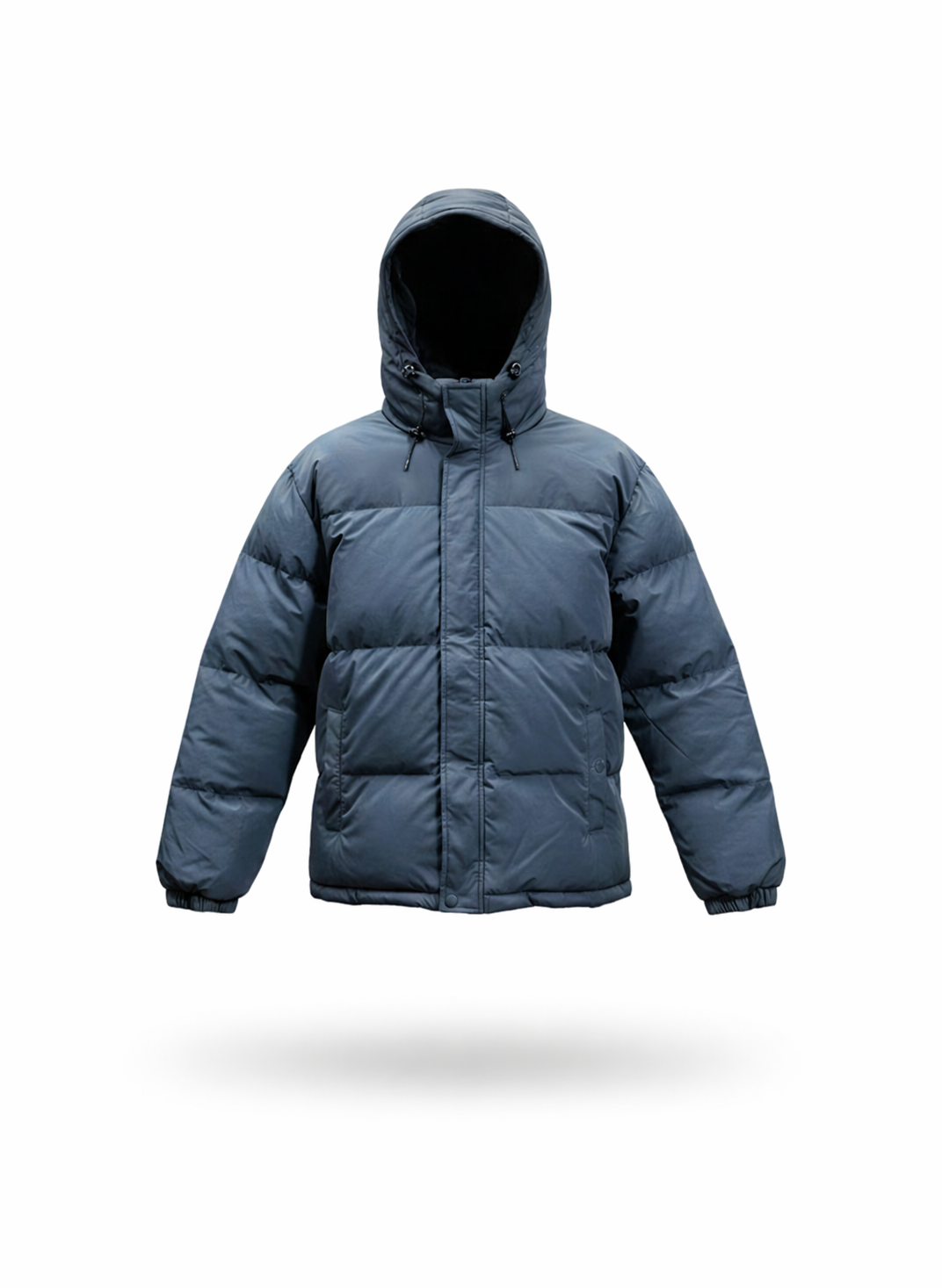 Urban Frontier Men Slate Blue Hooded Insulated Puffer Jacket