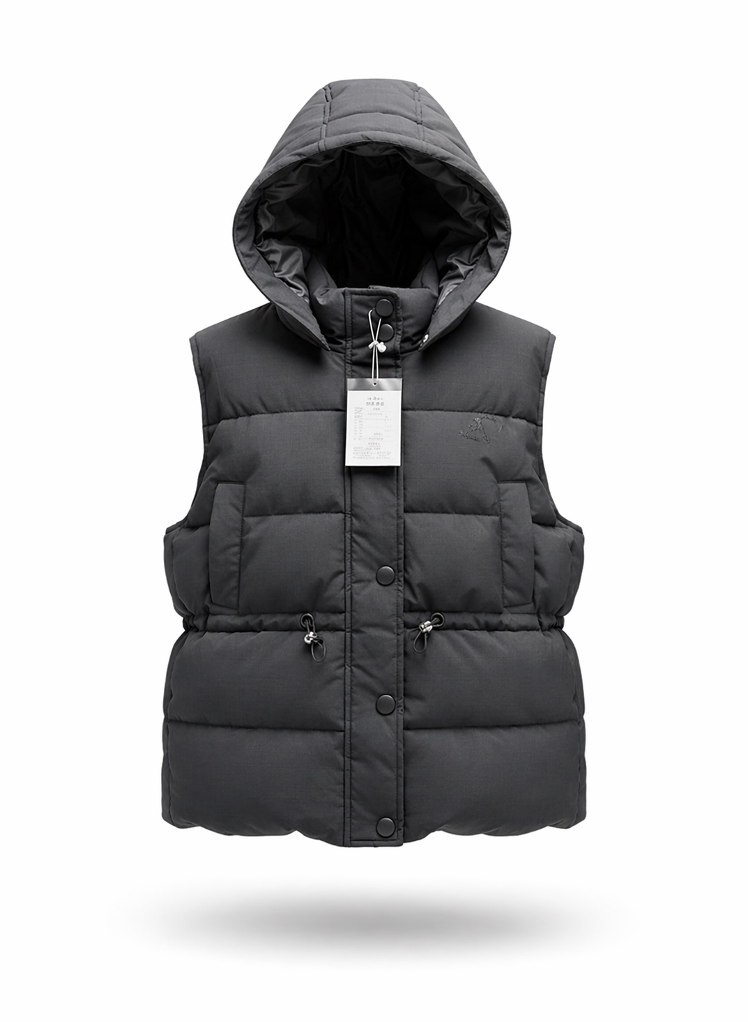 Urban Chic Hooded Puffer Gilet with Adjustable Waist