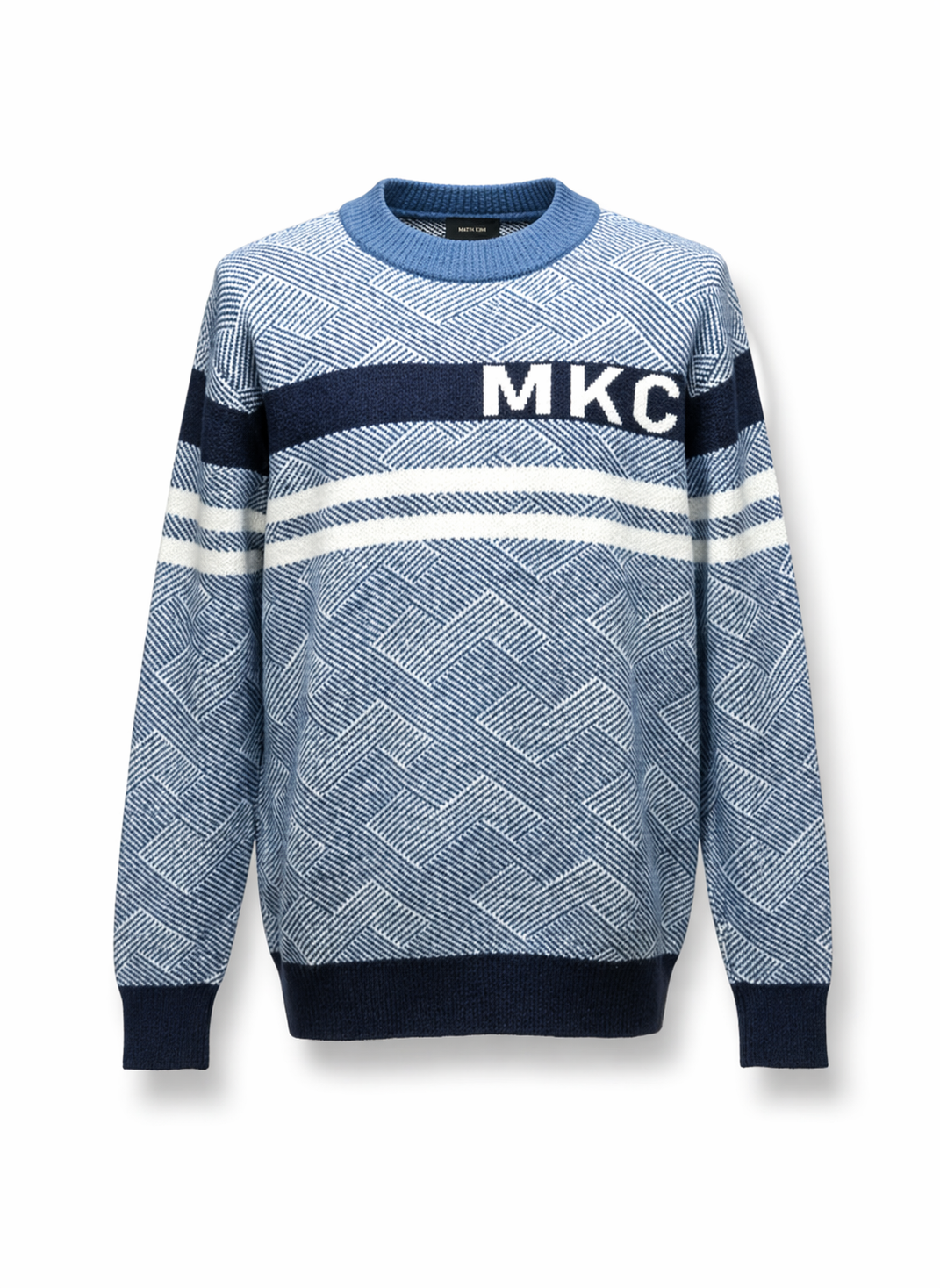 Matin Kim MKC Geometric Patterned Crew Neck Sweater