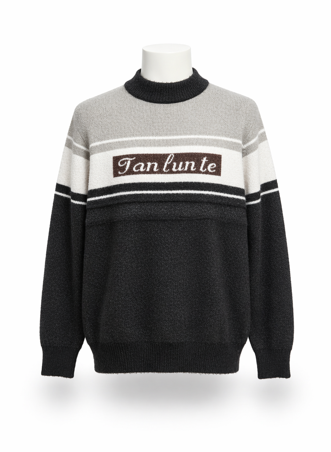 Tan Lun Te Men's Color-Block Striped Knitted Pullover Sweater