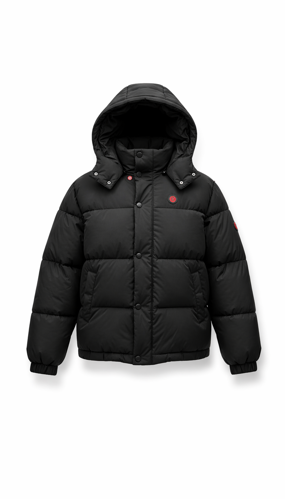Midnight Black Insulated Hooded Puffer Jacket